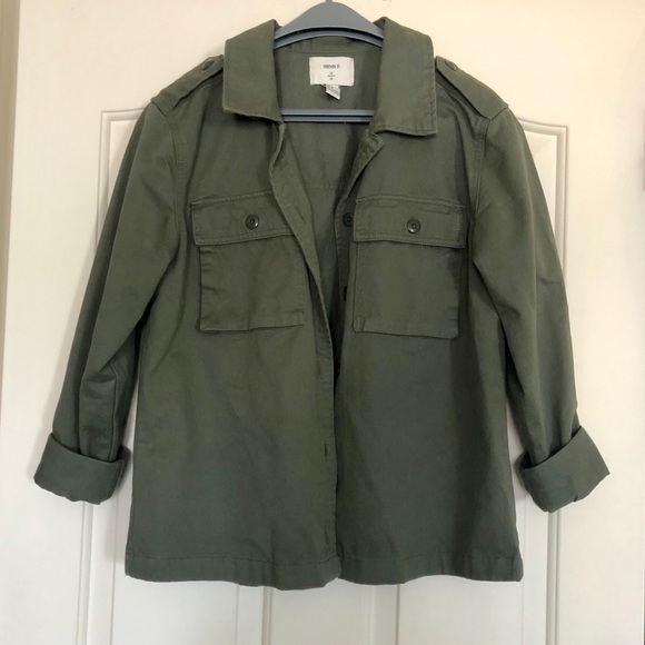 olive green trucker jacket